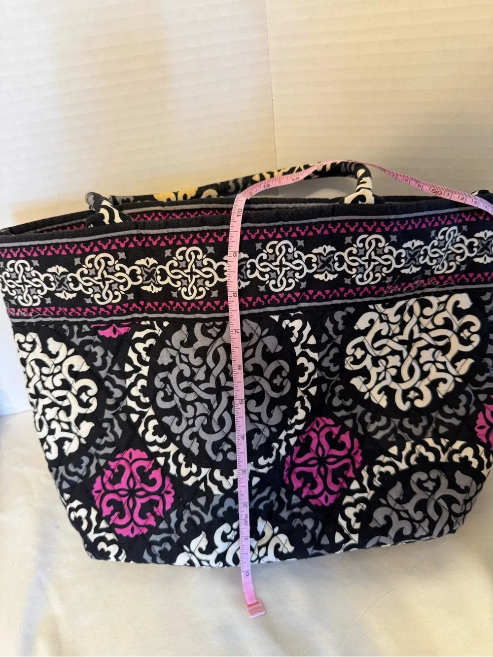 Vera Bradley Black, White & Pink Quilted Bag
